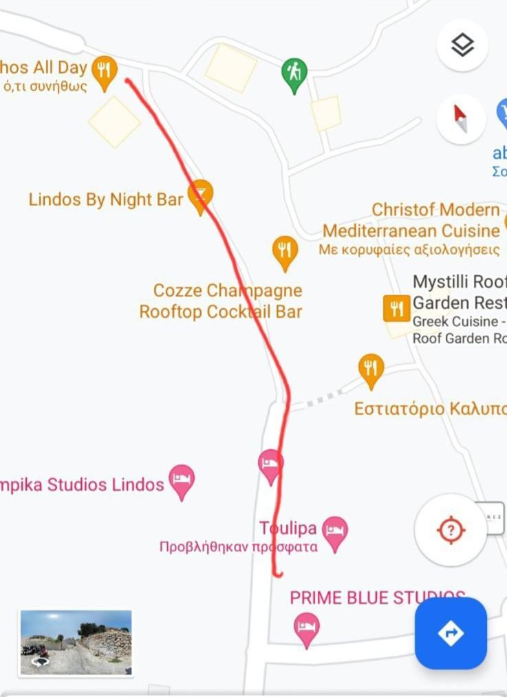 Toulipa Lindos Apartman Kültér fotó